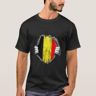 Belgien Brustkreuz Belgische Flagge Belgique Preis T-Shirt