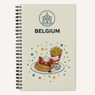 Belgien-Erbe & Belgische Waffel-Fotoarchiv Notizbuch