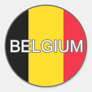 Belgien-Euro-Aufkleber Runder Aufkleber