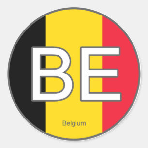 Belgien-Euro-Aufkleber Runder Aufkleber