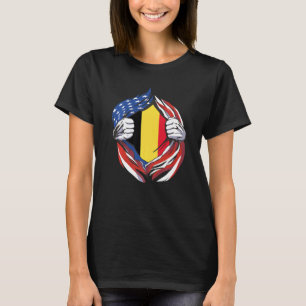 Belgien Flag American Stolz über mein belgisches E T-Shirt