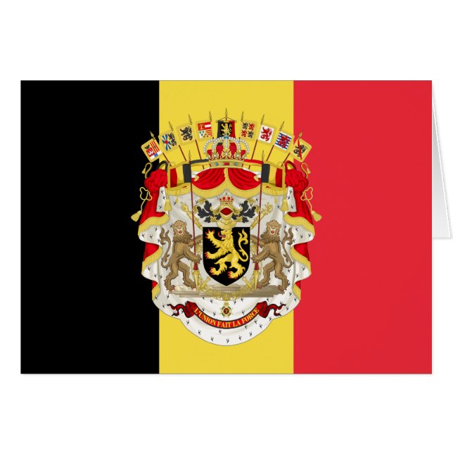 Belgien Flag & COA (Vorderseite (Horizontal))
