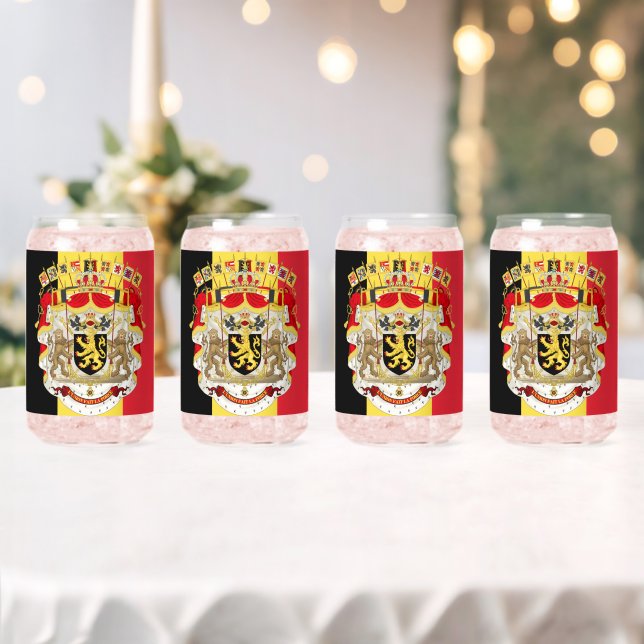 Belgien Flag & COA Dosenglas (Insitu (Hochzeit))