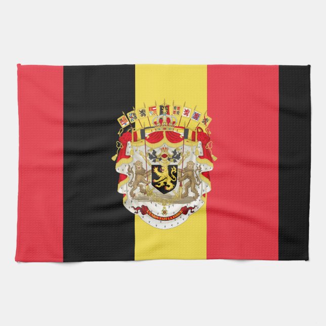 Belgien Flag & COA Handtuch (Horizontal)