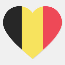 Belgien Flag Heftsticker Herz-Aufkleber