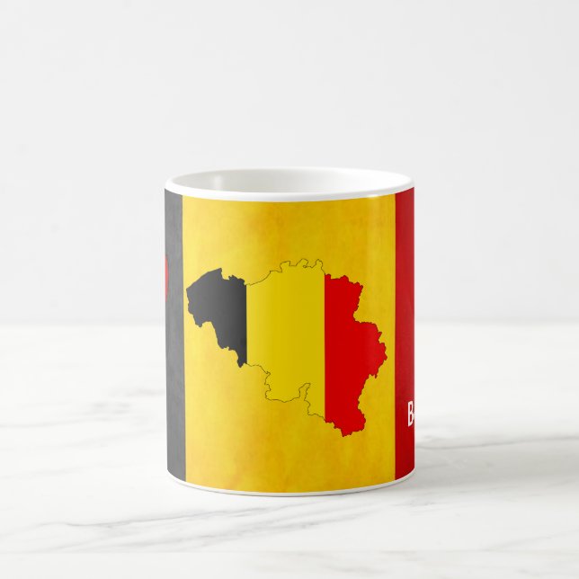 Belgien Flag Patriotische Geschenke Kaffeetasse (Mittel)