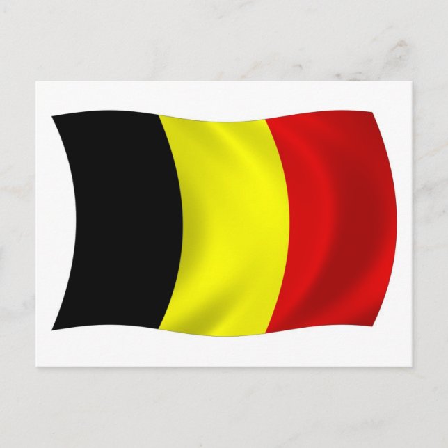 Belgien Flag Postkarte (Vorderseite)