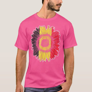 Belgien Flag Sonnenblumen Blume Flag Belgien T-Shirt