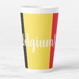 Belgien - Flag und Text Milchtasse