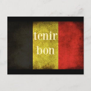 Belgien-Flagge 2016 Tribut Postkarte
