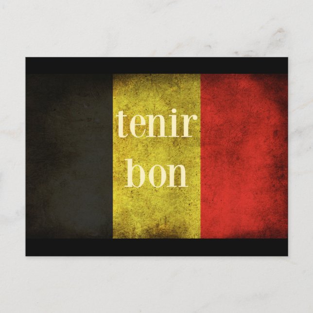 Belgien-Flagge 2016 Tribut Postkarte (Vorderseite)