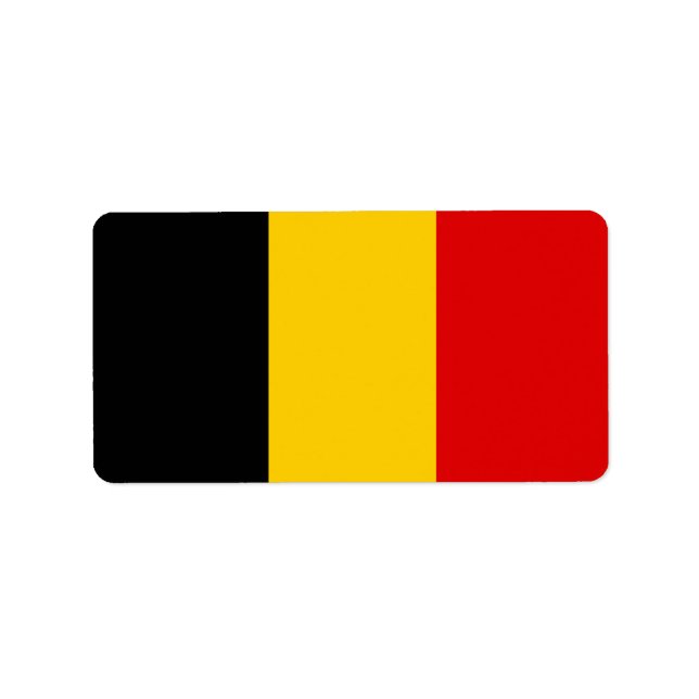 Belgien-Flagge Adressaufkleber (Vorne)