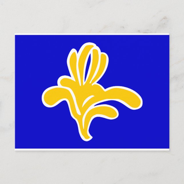 Belgien - Flagge Brüssel Postkarte (Vorderseite)