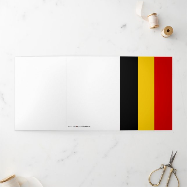 Belgien-Flagge Dreifach Gefaltete Karte (Außenbereich)
