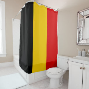 Belgien-Flagge Duschvorhang