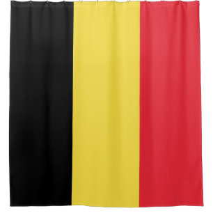 Belgien-Flagge Duschvorhang