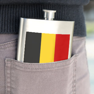 Belgien-Flagge Flachmann