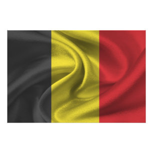 Belgien-Flagge Fotodruck