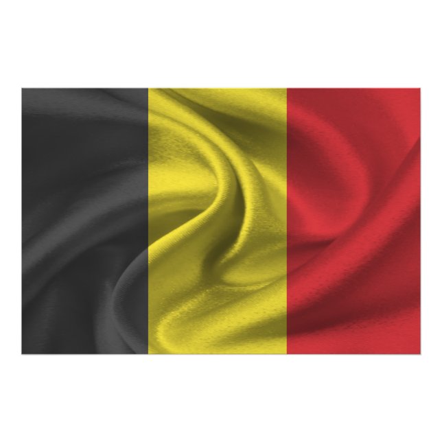 Belgien-Flagge Fotodruck (Vorne)