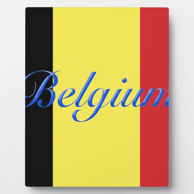 Belgien-Flagge Fotoplatte (Vorderseite)