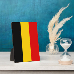 Belgien-Flagge Fotoplatte