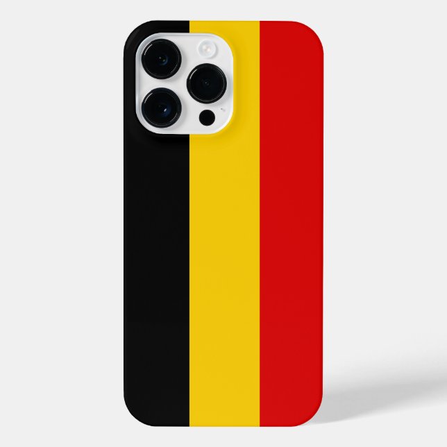 Belgien-Flagge iPhone 14 Pro Max Hülle (Rückseite)