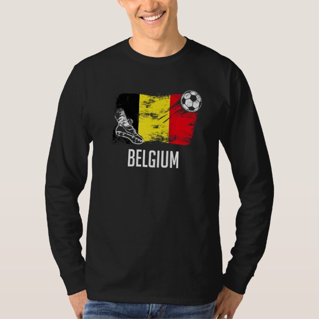 Belgien Flagge Jersey Belgische Fußballmannschaft  T-Shirt (Vorderseite)