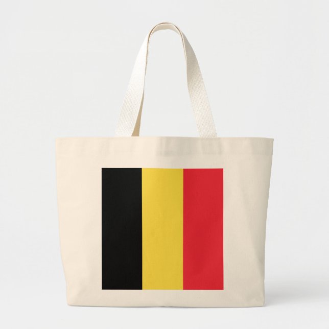 Belgien-Flagge Jumbo Stoffbeutel (Vorne)