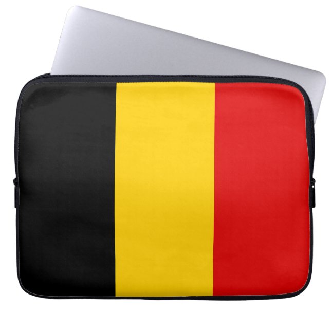 Belgien-Flagge Laptopschutzhülle (Vorderseite)