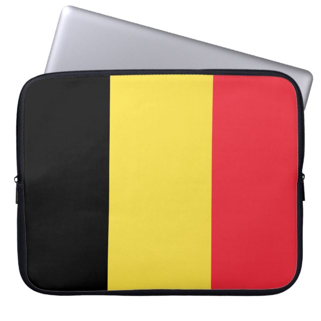 Belgien-Flagge Laptopschutzhülle (Vorderseite)