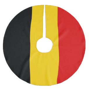 Belgien-Flagge Polyester Weihnachtsbaumdecke