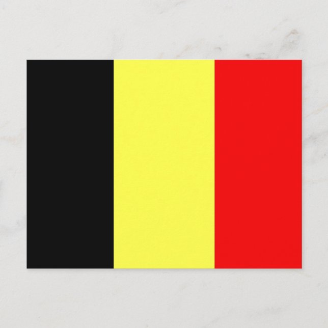 Belgien-Flagge Postkarte (Vorderseite)