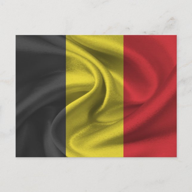 Belgien-Flagge Postkarte (Vorderseite)