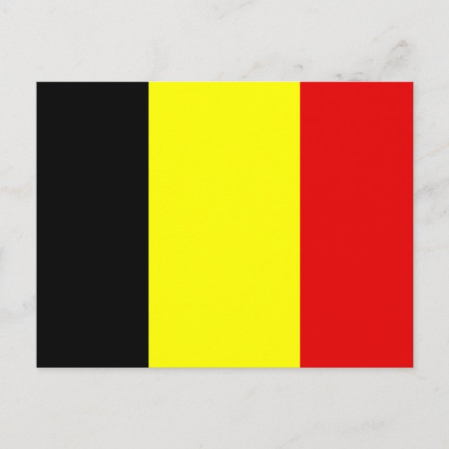 Belgien-Flagge Postkarte (Vorderseite)