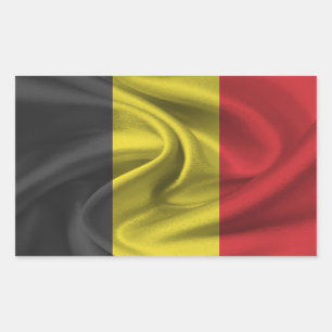 Belgien-Flagge Rechteckiger Aufkleber