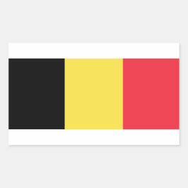 Belgien-Flagge Rechteckiger Aufkleber