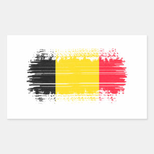 Belgien-Flagge Rechteckiger Aufkleber