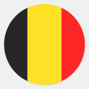 Belgien-Flagge Runder Aufkleber
