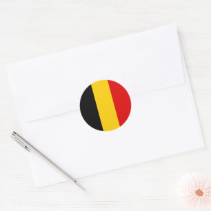Belgien-Flagge Runder Aufkleber
