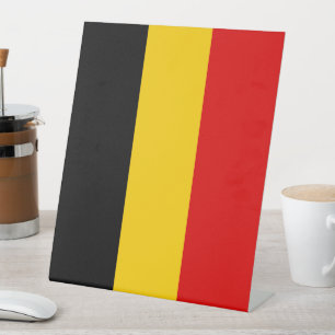 Belgien-Flagge Sockelschild