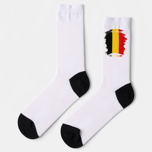 Belgien-Flagge Socken (Linkes Detail)