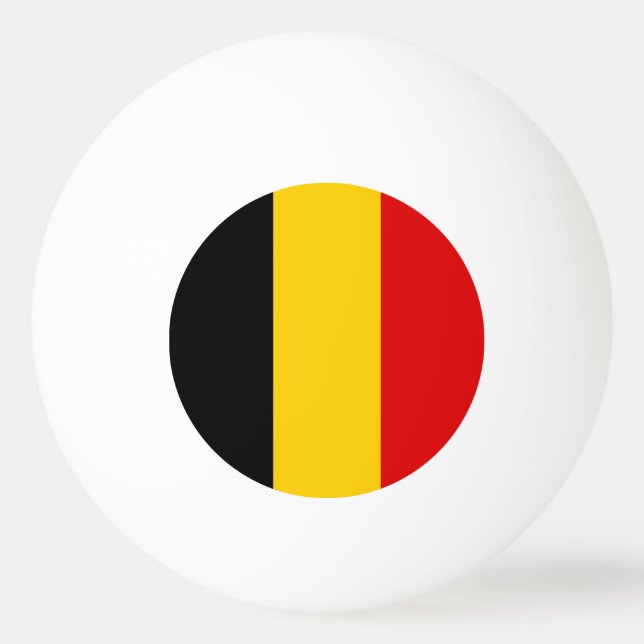Belgien-Flagge Tischtennisball (Vorderseite)