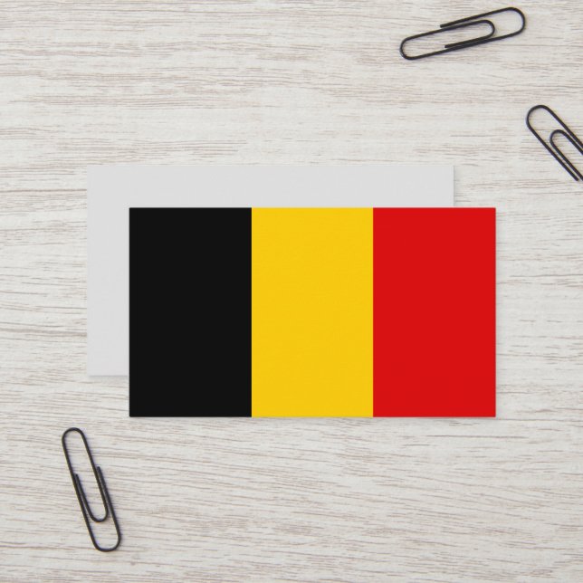 Belgien-Flagge Visitenkarte (Vorderseite/Rückseite Beispiel)