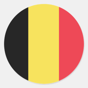 Belgien-Flaggen-Aufkleber – Belgischer Stolz Runder Aufkleber