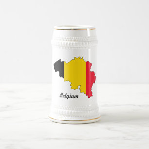 Belgien-Flaggen-Tasse Bierglas