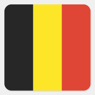 Belgien Flaggenaufkleber Quadratischer Aufkleber