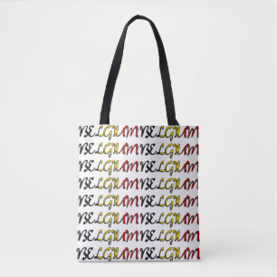 Belgien Flaggenfarbtypografie Europäischer Länderb Tasche