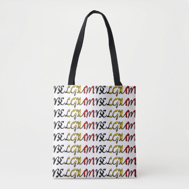 Belgien Flaggenfarbtypografie Europäischer Länderb Tasche (Vorderseite)