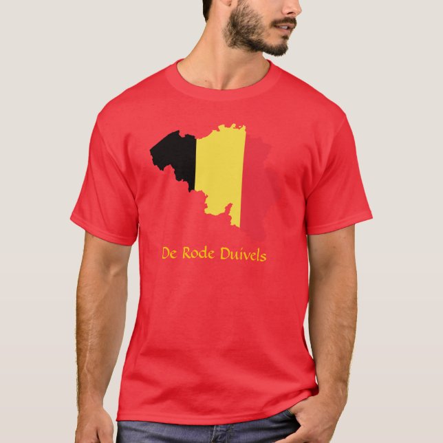 Belgien Flaggenplan De Rode Duivels T - Shirts (Vorderseite)