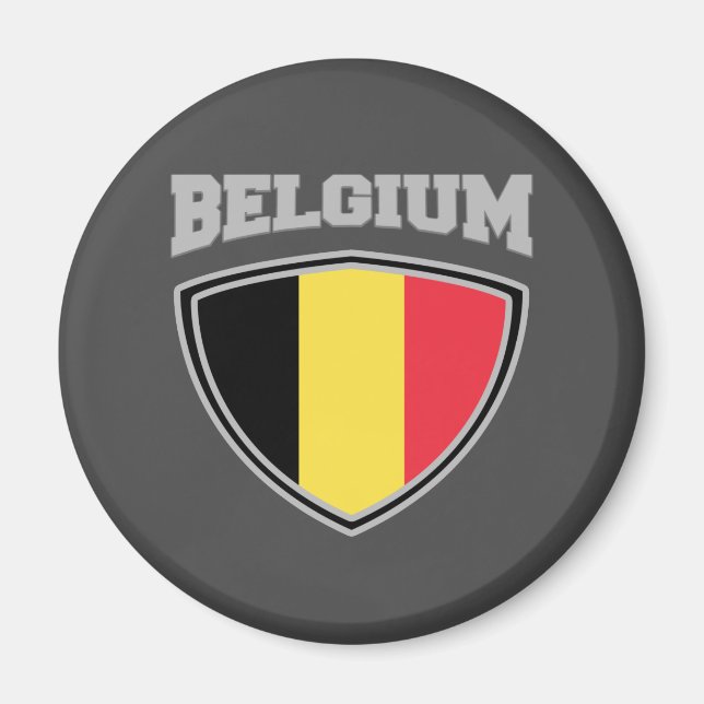 Belgien Flaggenschild Magnet (Vorne)
